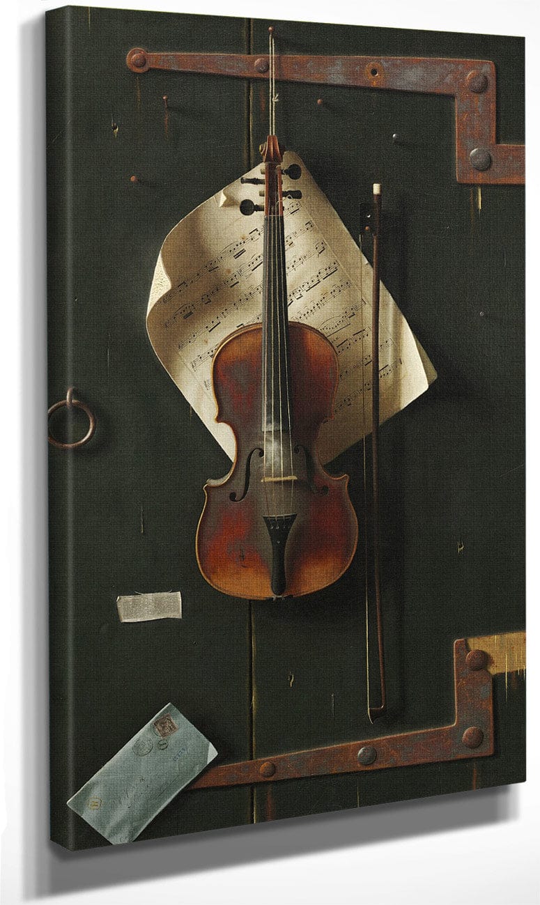 18" x 24" / Canvas Wrap The Old Violin By William Michael Harnett Fine Art Print