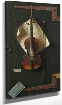 18" x 24" / Canvas Wrap The Old Violin By William Michael Harnett Fine Art Print