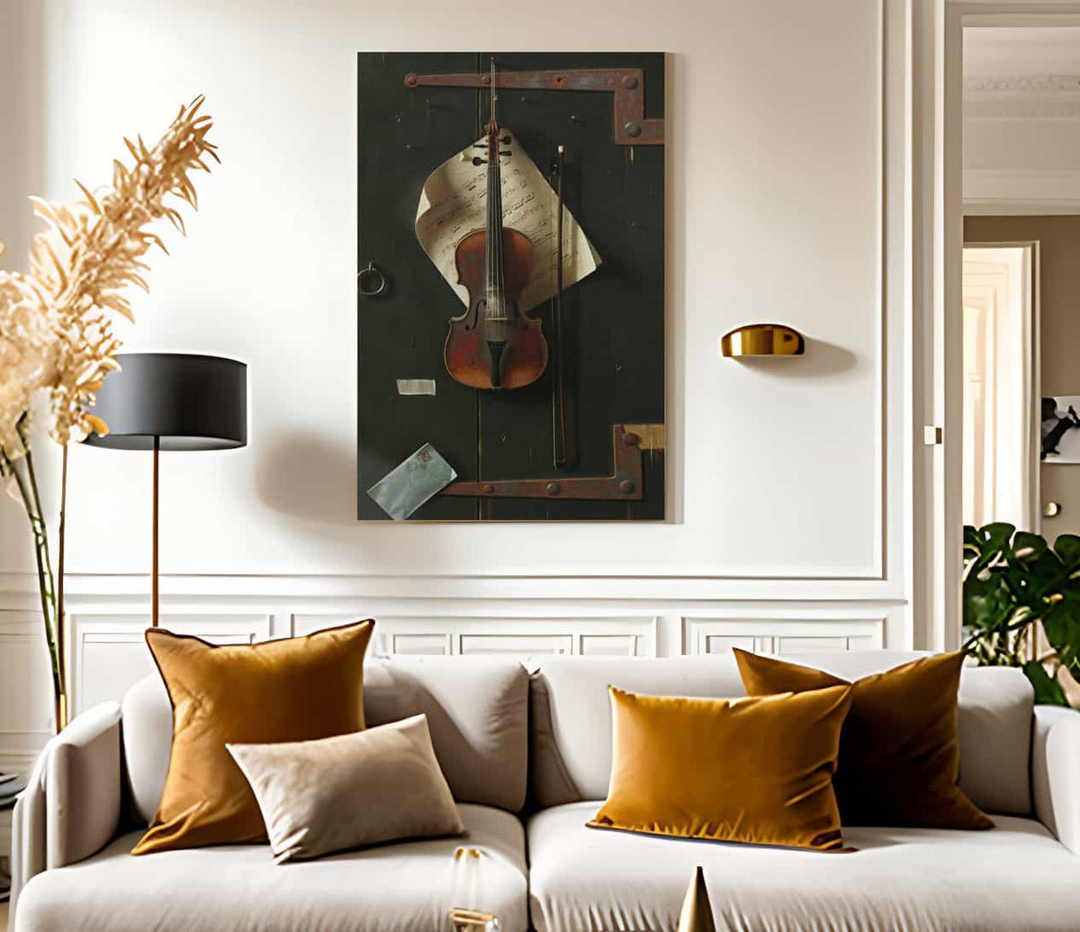 18" x 24" / Canvas Wrap The Old Violin By William Michael Harnett Fine Art Print
