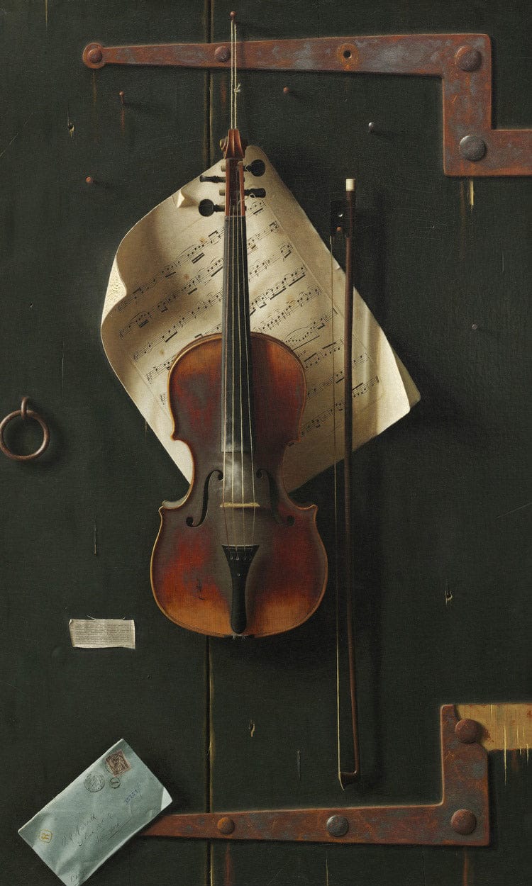 18" x 24" / Canvas Wrap The Old Violin By William Michael Harnett Fine Art Print
