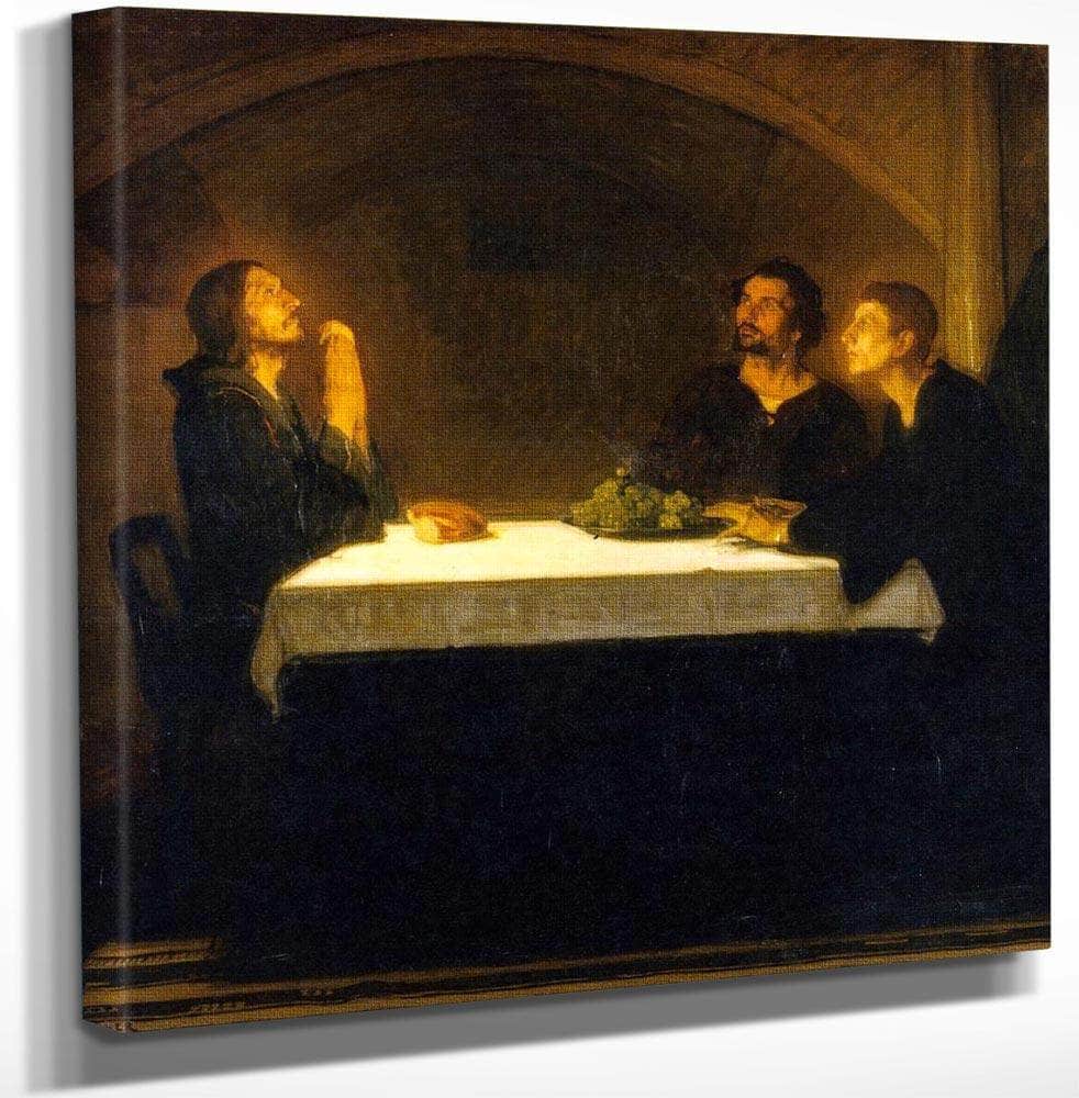 18" x 24" / Canvas Wrap The Pilgrims Of Emmaus By Henry Ossawa Tanner Fine Art Print