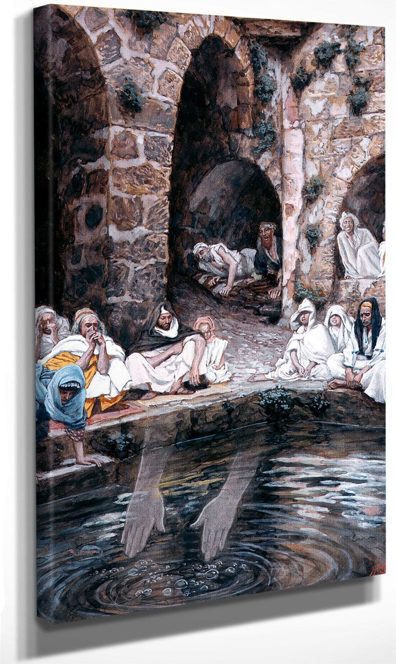 18" x 24" / Canvas Wrap The Pool Of Bethesda By James Tissot Fine Art Print