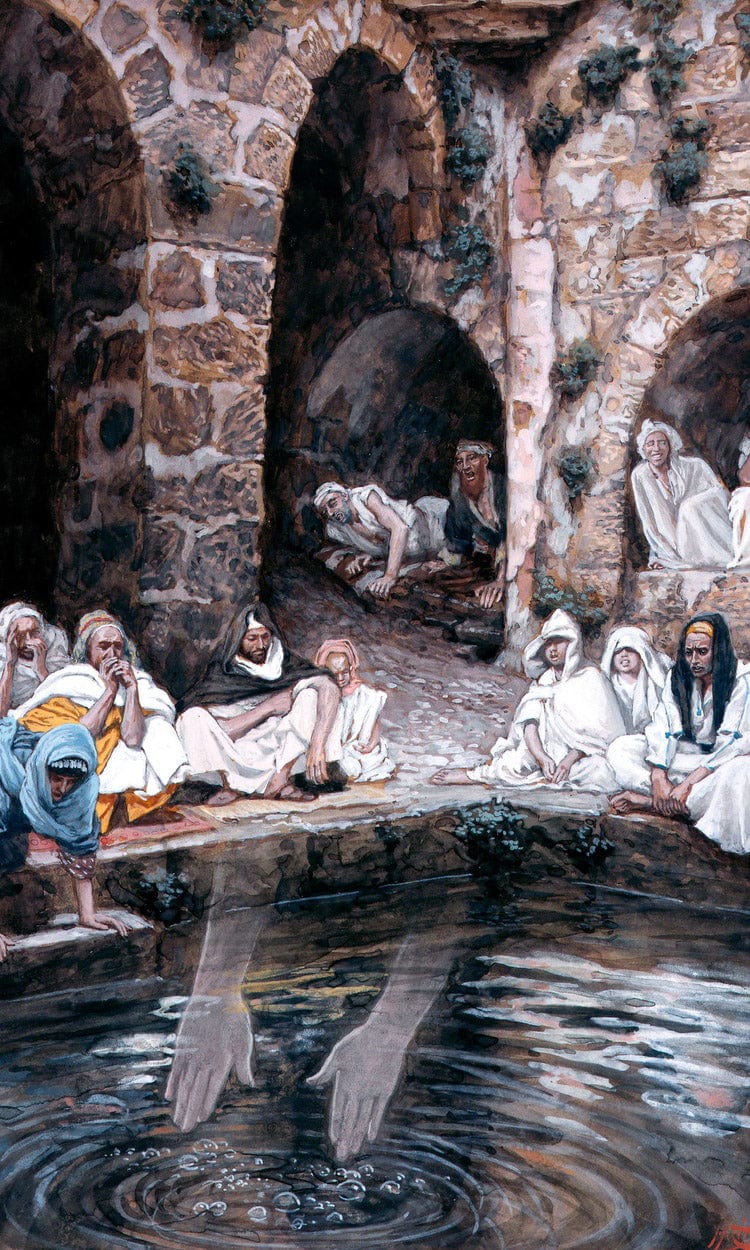 18" x 24" / Canvas Wrap The Pool Of Bethesda By James Tissot Fine Art Print