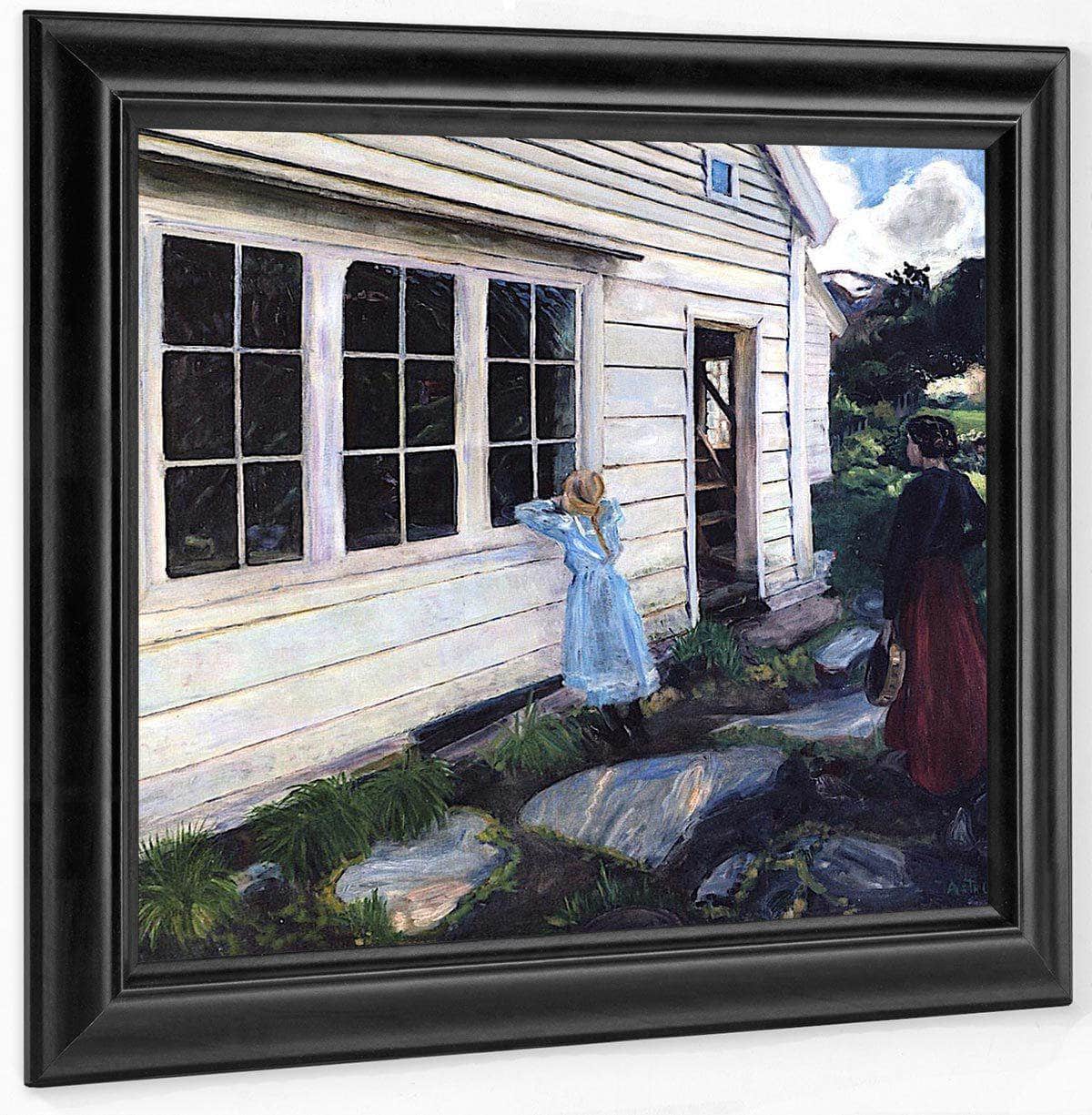 18" x 24" / Canvas Wrap The Shady Side Of The Jølster Parsonage By Nicolai Astrup Fine Art Print
