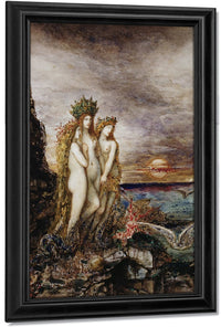 18" x 24" / Canvas Wrap The Sirens By Gustave Moreau Fine Art Print