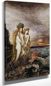 18" x 24" / Canvas Wrap The Sirens By Gustave Moreau Fine Art Print