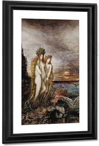 18" x 24" / Canvas Wrap The Sirens By Gustave Moreau Fine Art Print
