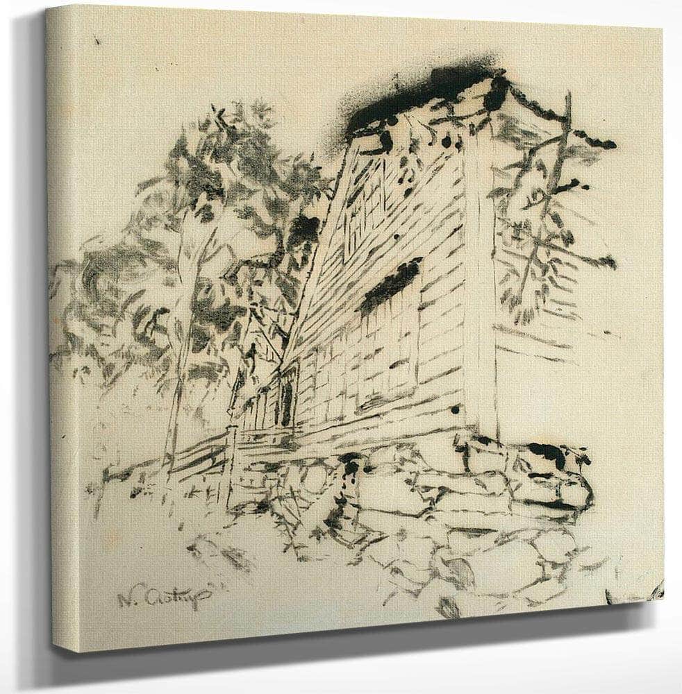 18" x 24" / Canvas Wrap The Vicarage (Mirrored) By Nicolai Astrup Fine Art Print