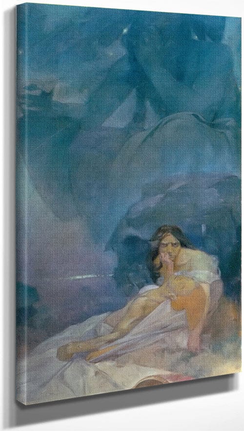 18" x 24" / Canvas Wrap Tragedy By Alphonse Mucha Fine Art Print