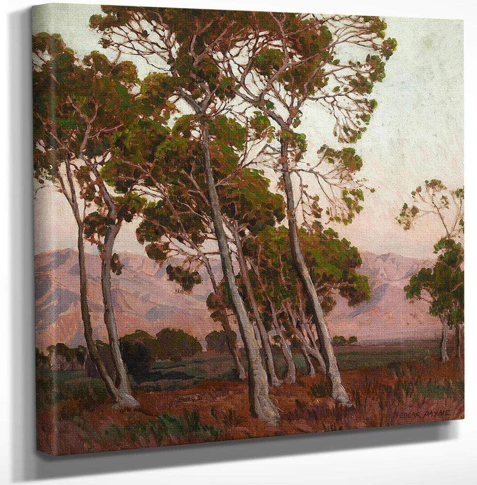 18" x 24" / Canvas Wrap Trees Along The Foothills By Edgar Payne Fine Art Print