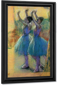 18" x 24" / Canvas Wrap Two Blue Dancers By Edgar Degas Fine Art Print