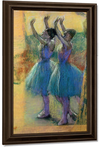 18" x 24" / Canvas Wrap Two Blue Dancers By Edgar Degas Fine Art Print