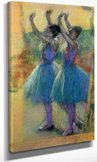 18" x 24" / Canvas Wrap Two Blue Dancers By Edgar Degas Fine Art Print