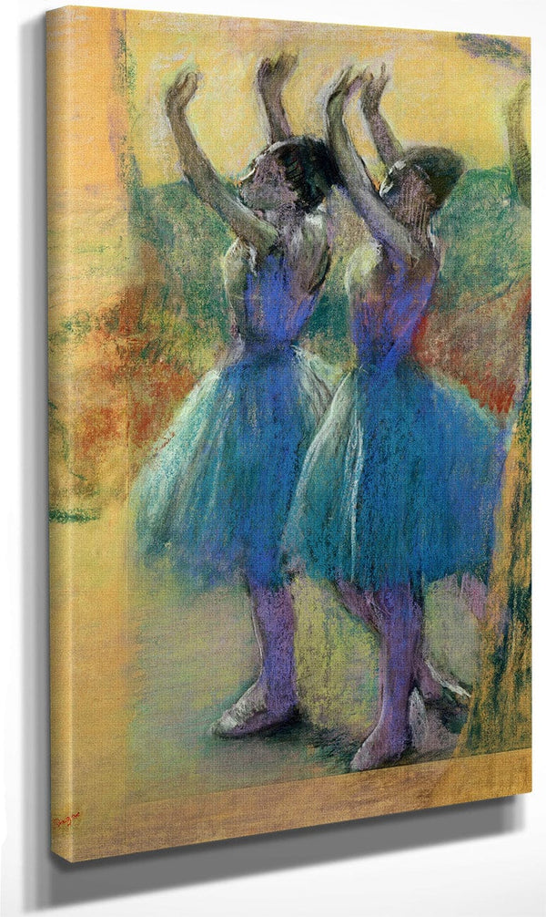 18" x 24" / Canvas Wrap Two Blue Dancers By Edgar Degas Fine Art Print