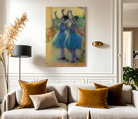 18" x 24" / Canvas Wrap Two Blue Dancers By Edgar Degas Fine Art Print