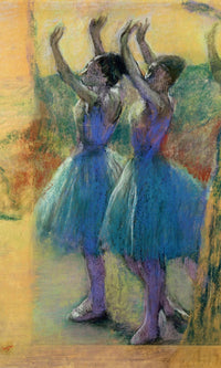18" x 24" / Canvas Wrap Two Blue Dancers By Edgar Degas Fine Art Print