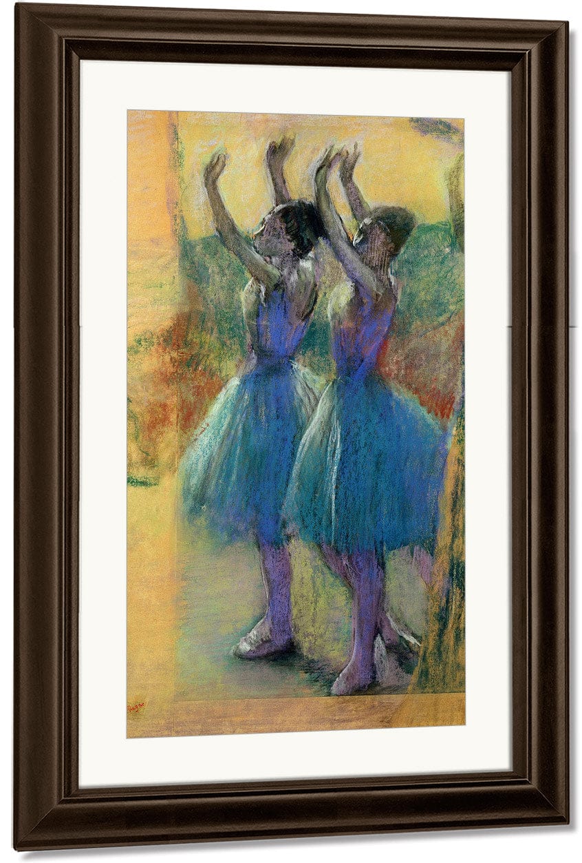 18" x 24" / Canvas Wrap Two Blue Dancers By Edgar Degas Fine Art Print