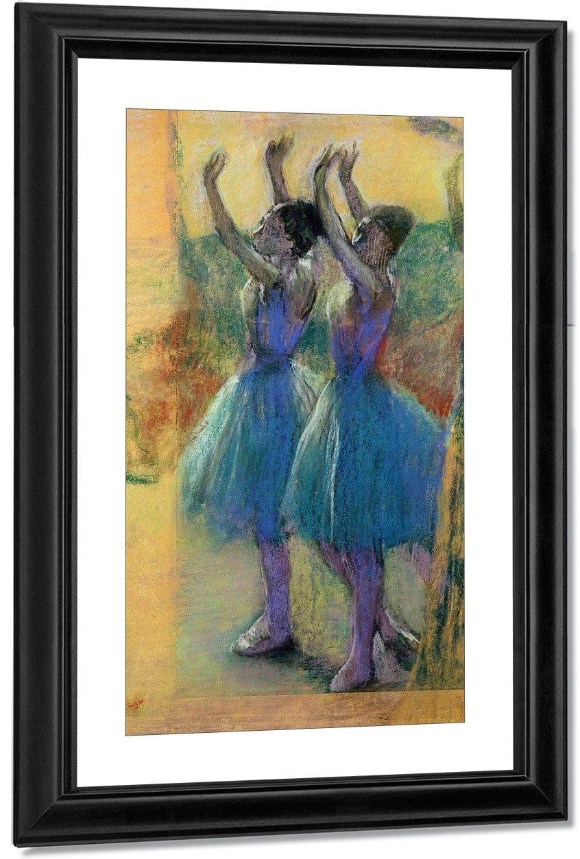 18" x 24" / Canvas Wrap Two Blue Dancers By Edgar Degas Fine Art Print