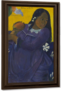 18" x 24" / Canvas Wrap Vahine No Te Vi (Woman Of The Mango) By Eugene Henri Paul Gauguin Fine Art Print