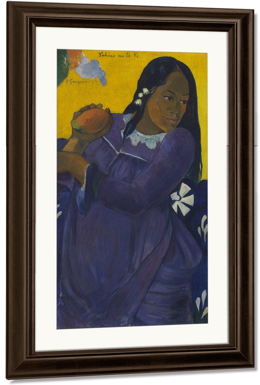 18" x 24" / Canvas Wrap Vahine No Te Vi (Woman Of The Mango) By Eugene Henri Paul Gauguin Fine Art Print