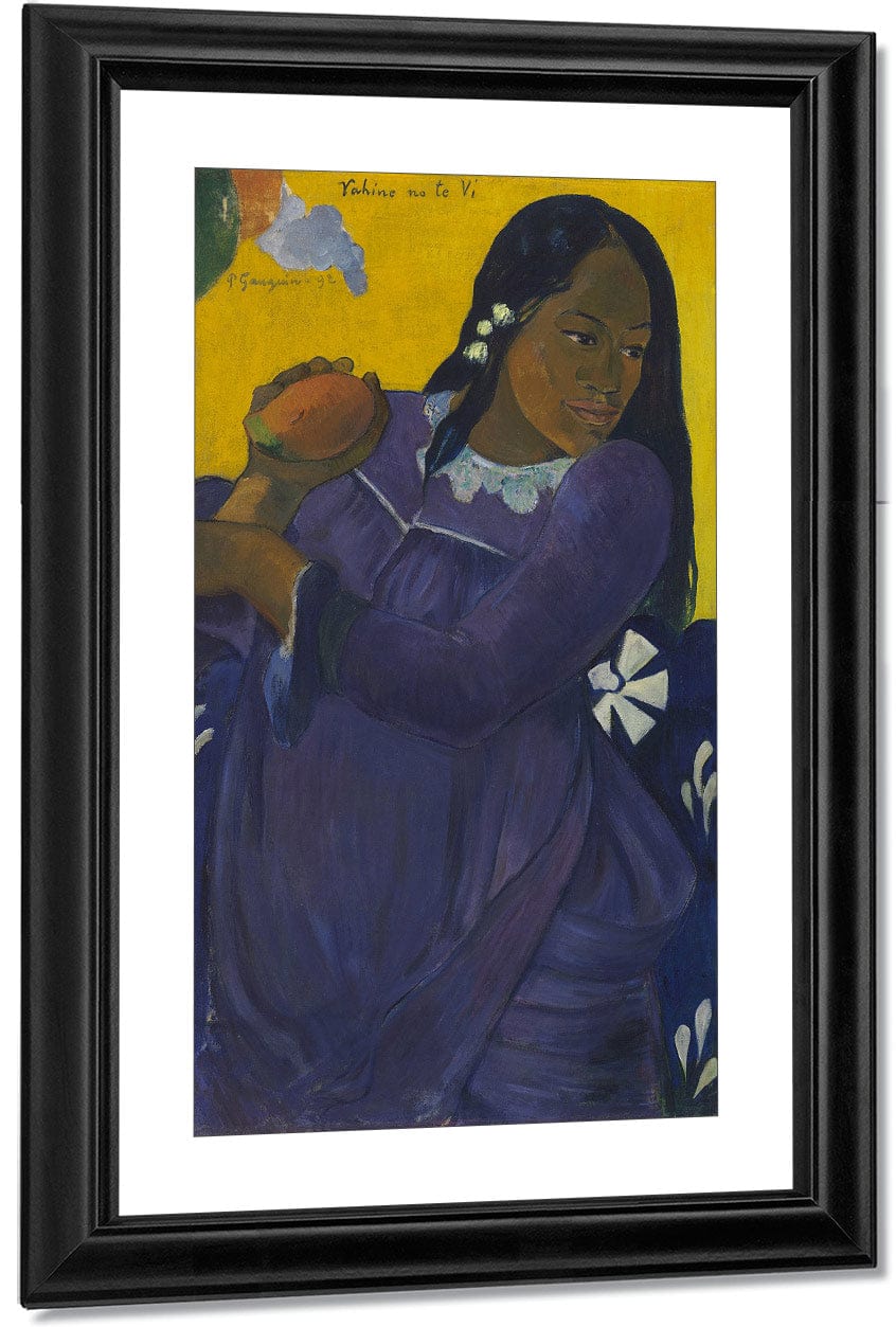 18" x 24" / Canvas Wrap Vahine No Te Vi (Woman Of The Mango) By Eugene Henri Paul Gauguin Fine Art Print
