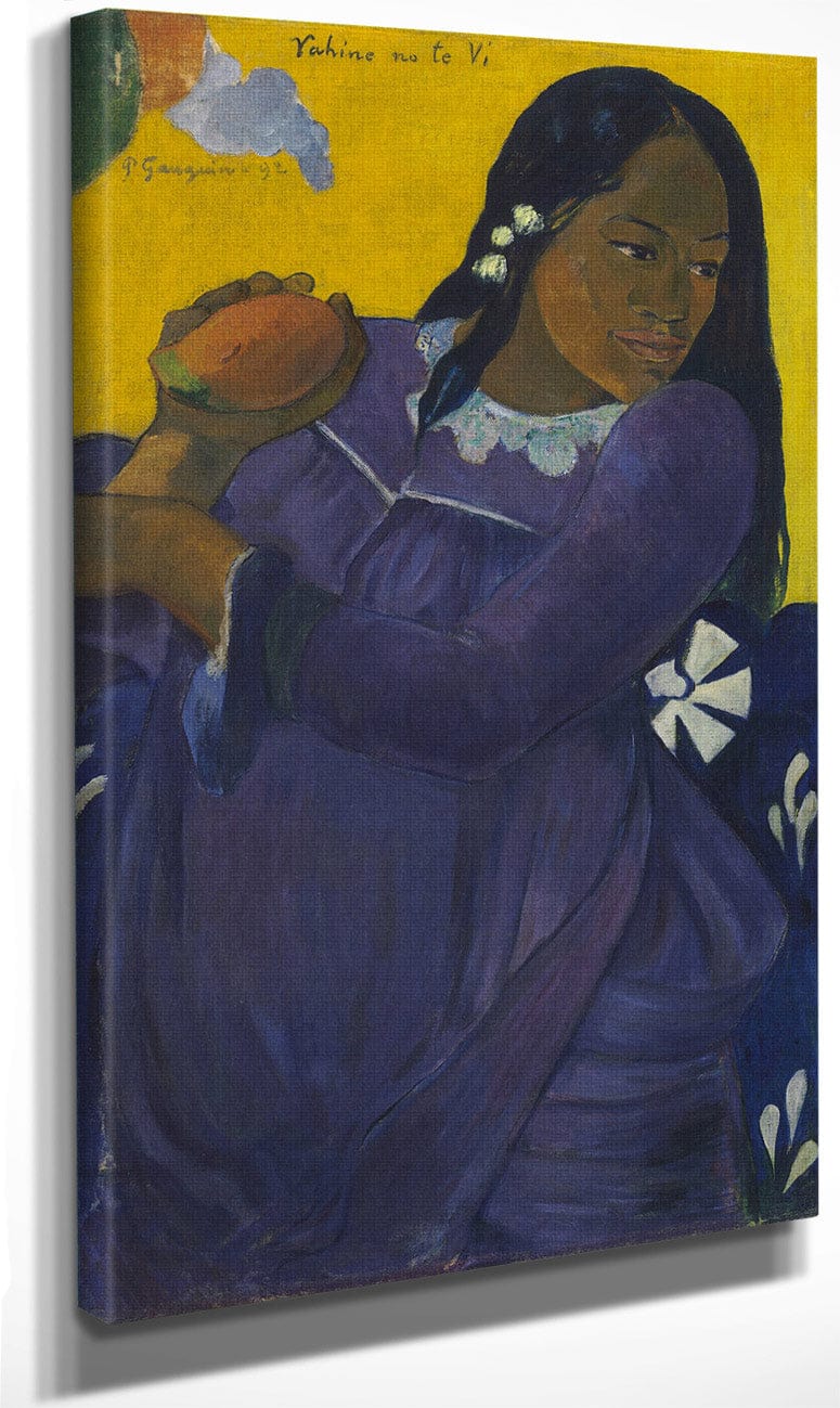 18" x 24" / Canvas Wrap Vahine No Te Vi (Woman Of The Mango) By Eugene Henri Paul Gauguin Fine Art Print