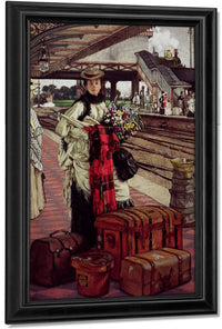 18" x 24" / Canvas Wrap Waiting At The Station, Willesden Junction By James Tissot Fine Art Print