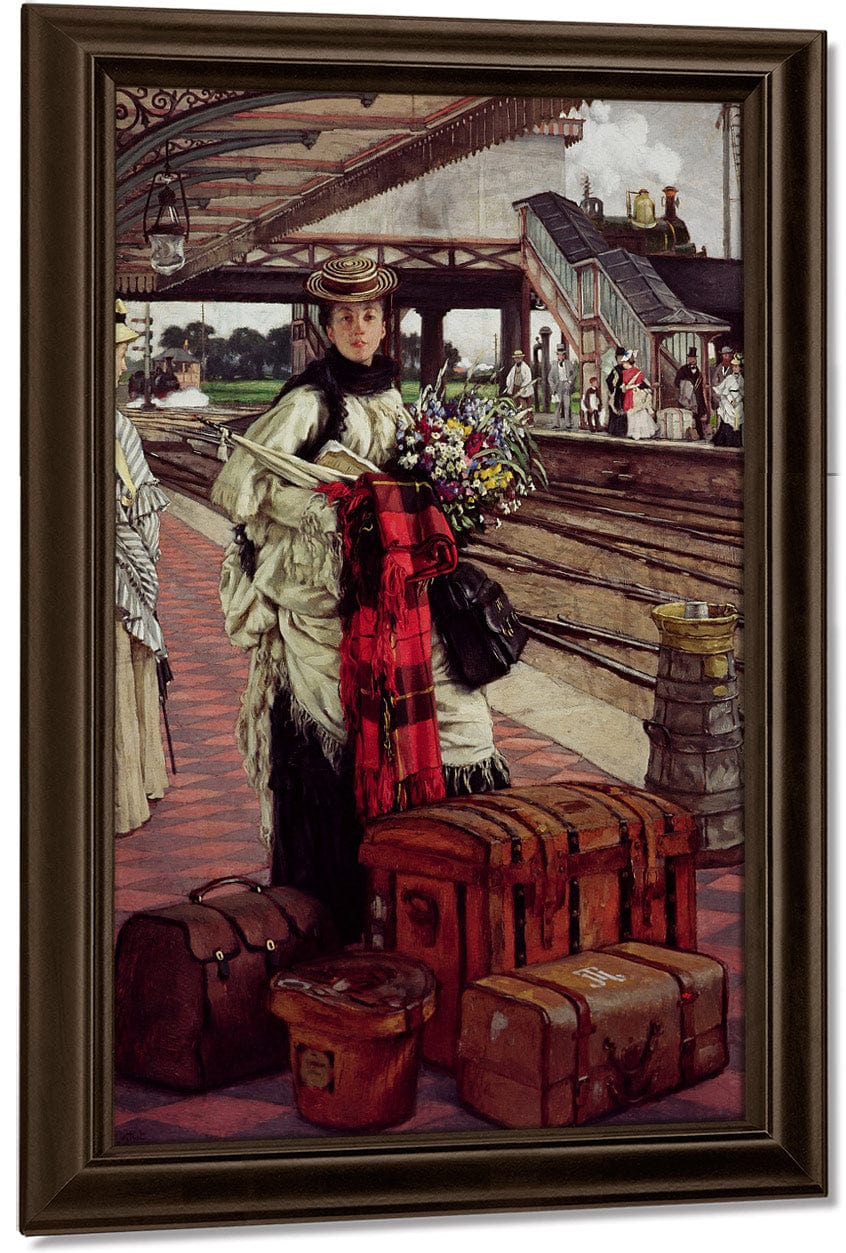 18" x 24" / Canvas Wrap Waiting At The Station, Willesden Junction By James Tissot Fine Art Print