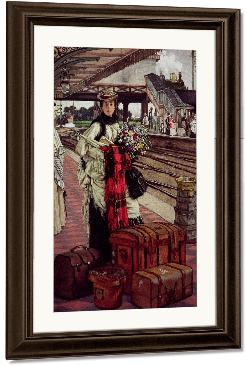 18" x 24" / Canvas Wrap Waiting At The Station, Willesden Junction By James Tissot Fine Art Print