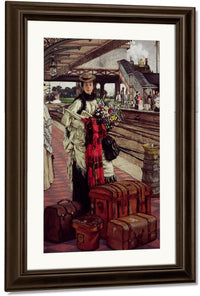 18" x 24" / Canvas Wrap Waiting At The Station, Willesden Junction By James Tissot Fine Art Print