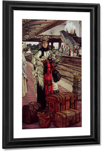 18" x 24" / Canvas Wrap Waiting At The Station, Willesden Junction By James Tissot Fine Art Print