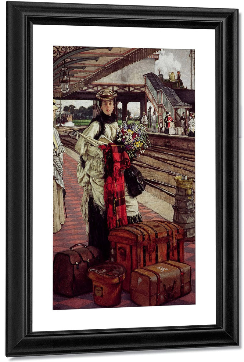 18" x 24" / Canvas Wrap Waiting At The Station, Willesden Junction By James Tissot Fine Art Print