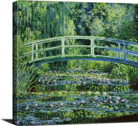 18" x 24" / Canvas Wrap Water Lilies And The Japanes Bridge Painting Claude Monet Canvas Art Fine Art Print