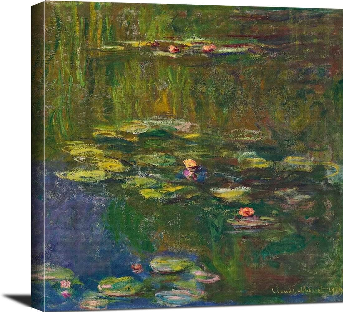 18" x 24" / Canvas Wrap Water Lily Pond Painting Claude Monet Canvas Art Fine Art Print