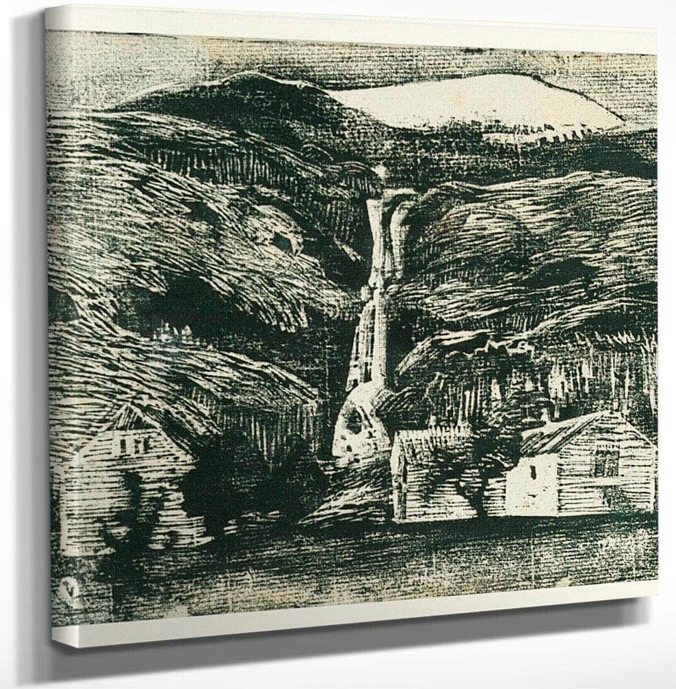 18" x 24" / Canvas Wrap Waterfall And Glacier 1 By Nicolai Astrup Fine Art Print