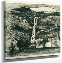 18" x 24" / Canvas Wrap Waterfall And Glacier 1 By Nicolai Astrup Fine Art Print