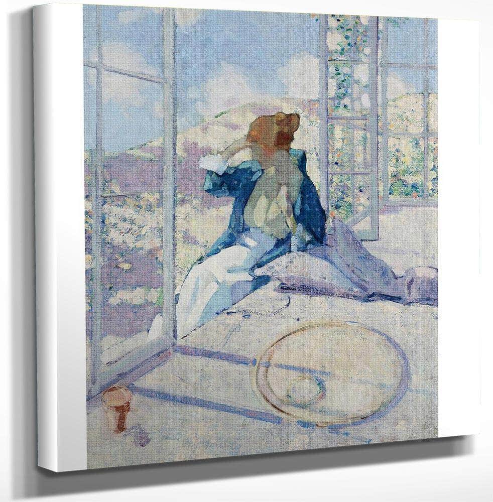 18" x 24" / Canvas Wrap Woman By A Window By Richard Edward Miller Fine Art Print