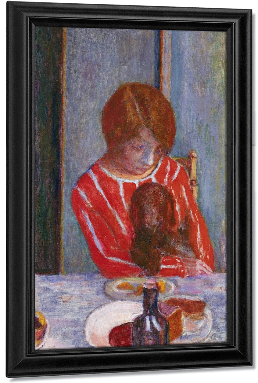 18" x 24" / Canvas Wrap Woman With Dog By Pierre Bonnard Fine Art Print
