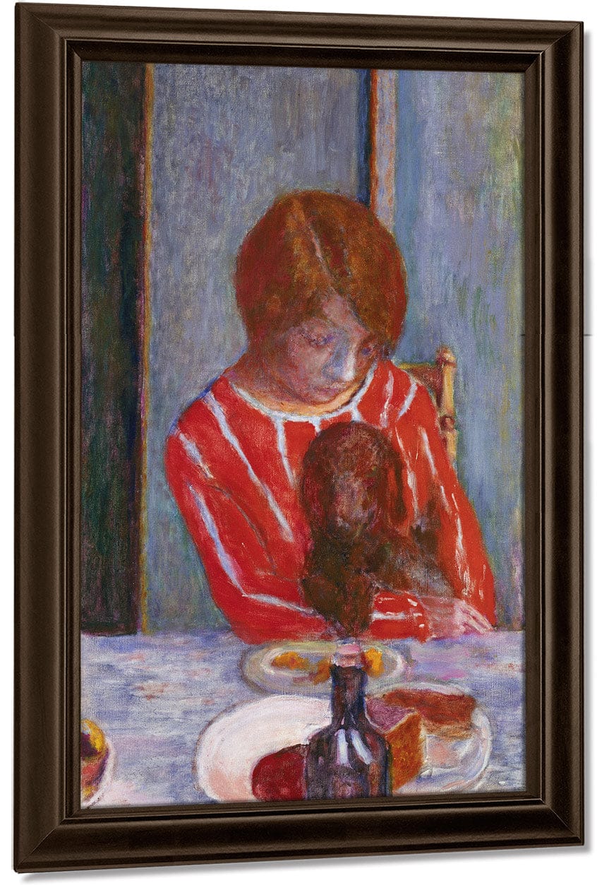 18" x 24" / Canvas Wrap Woman With Dog By Pierre Bonnard Fine Art Print
