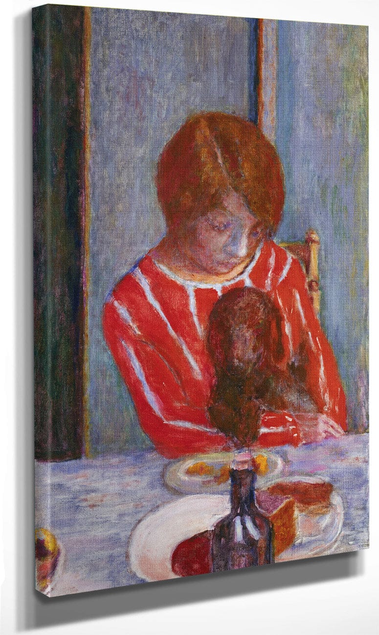 18" x 24" / Canvas Wrap Woman With Dog By Pierre Bonnard Fine Art Print