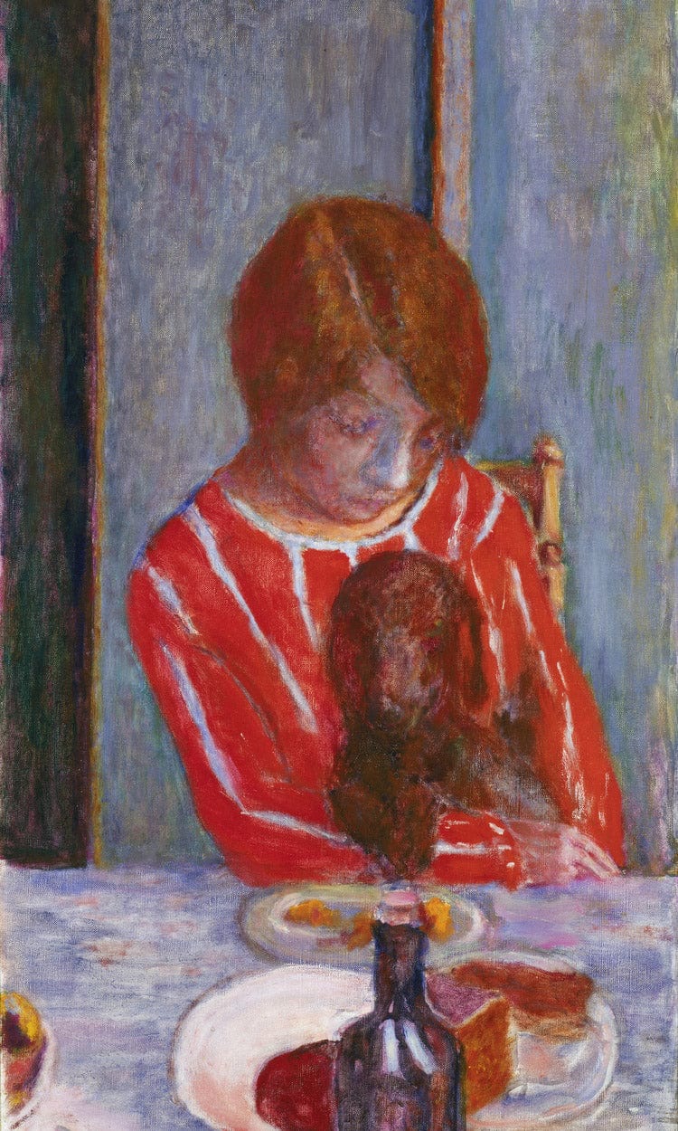 18" x 24" / Canvas Wrap Woman With Dog By Pierre Bonnard Fine Art Print