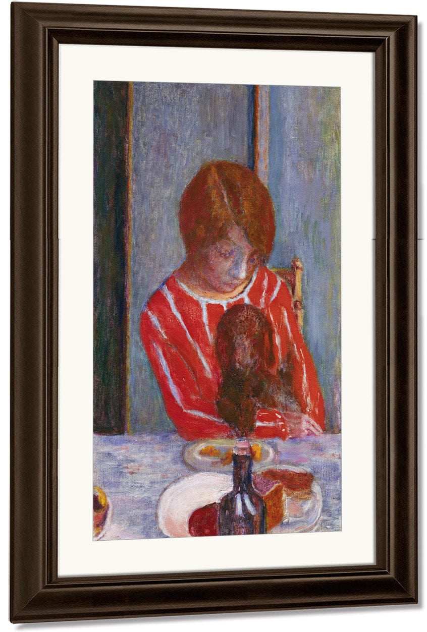 18" x 24" / Canvas Wrap Woman With Dog By Pierre Bonnard Fine Art Print