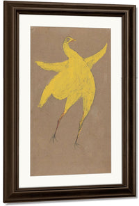 18" x 24" / Canvas Wrap Yellow Chicken By Bill Traylor Fine Art Print
