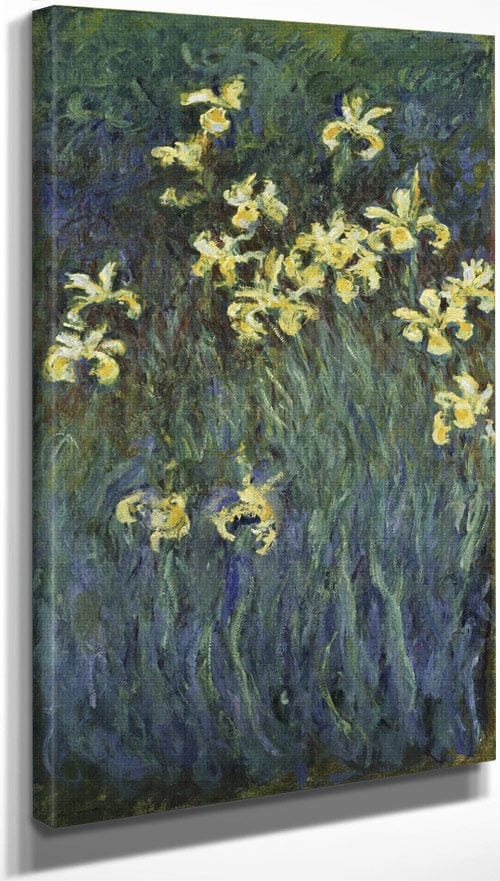 18" x 24" / Canvas Wrap Yellow Irises 2 By Claude Monet Fine Art Print