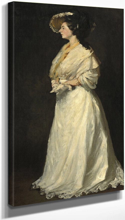 18" x 24" / Canvas Wrap Young Woman In White By Robert Henri Fine Art Print