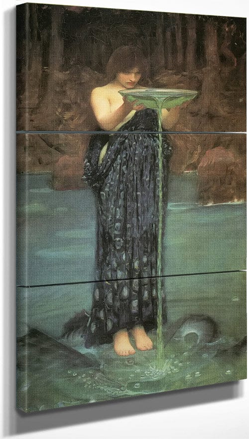 18" x 36" / Split Canvas Circe Invidiosa By John Waterhouse Fine Art Print