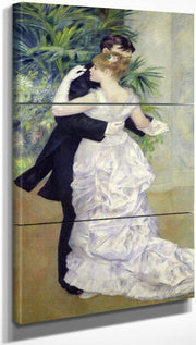 18" x 36" / Split Canvas Dance In The City By Pierre Auguste Renoir Fine Art Print