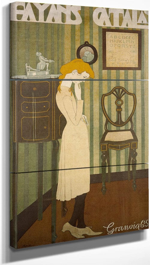 18" x 36" / Split Canvas Fayans Catala By Feliu Elias Bracons Fine Art Print