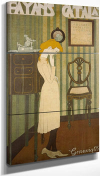 18" x 36" / Split Canvas Fayans Catala By Feliu Elias Bracons Fine Art Print