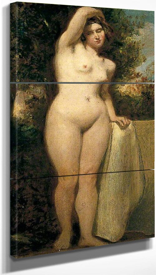 18" x 36" / Split Canvas Female Nude By William Etty Fine Art Print